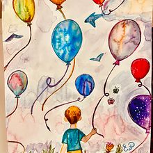 Endless ocean endless childhood. Traditional illustration, Sketching, Creativit, Drawing, Watercolor Painting, and Sketchbook project by plasarieir - 08.07.2023