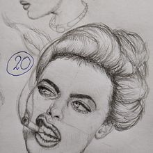 Mi proyecto del curso: Sketchbook de retrato: explora el rostro humano . % celebicheats tarafından hazırlanan Eskiz çizimi, Çizim, Portre Çizimi, Sanatsal Çizim, Ve Eskiz defteri projesi - 02.03.2023