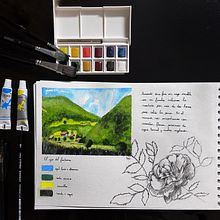 My project for course: Watercolor Travel Journal Ein Projekt aus dem Bereich Traditionelle Illustration, Aquarellmalerei, Architektonische Illustration und Sketchbook von Emilia Romo - 03.02.2023