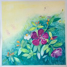 My project for course: Negative Watercolor Painting for Botanical Illustration. Un projet de Illustration traditionnelle, Aquarelle et Illustration botanique de Vivian Mar - 01.02.2023