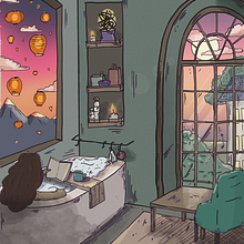 My project for course: Moody Digital Illustration with Procreate. Traditional illustration, Digital Illustration, Digital Drawing, Sketchbook, and Narrative project by Kisha Solomatina - 02.02.2023