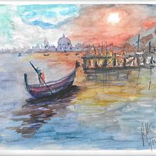 Mi proyecto del curso: Pintura en acuarela de paisajes marinos Primera prueba Ein Projekt aus dem Bereich Malerei, Aquarellmalerei und Naturalistische Illustration von Roberto Justo Robiolo - 03.02.2023