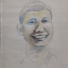 My project for course: Vibrant Portrait Drawing with Colored Pencils. Drawing, Portrait Drawing, Sketchbook, and Colored Pencil Drawing project by Rishabh Somani - 11.24.2022