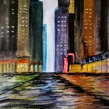 My project for course: Urban Landscapes in Watercolor. Fine Arts, Watercolor Painting, and Architectural Illustration project by jhombsch - 02.04.2023