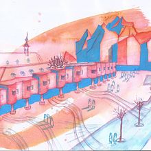 urban colours. Een project van Traditionele illustratie van Duygu Sensoz - 04.02.2023