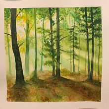 My project for course: Dreamy Watercolor Landscapes: Paint with Light Ein Projekt aus dem Bereich Malerei und Aquarellmalerei von Katsiaryna - 05.02.2023