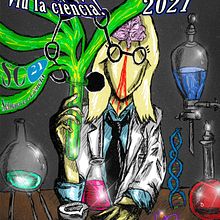 Cartell Setmana de la ciencia 2021. Ilustração tradicional, e Design gráfico projeto de Marc Pérez - 05.02.2023
