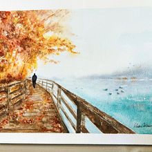 Mi proyecto del curso: Pintura de paisajes realistas con acuarela. Un proyecto de Bellas Artes, Pintura, Bocetado, Pintura a la acuarela e Ilustración naturalista				 de dogosdoneloy - 03.02.2023