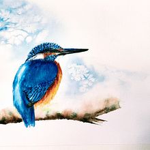 MARTIN PESCADOR. Un proyecto de Pintura a la acuarela de dogosdoneloy - 05.02.2023