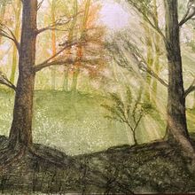My project for course: Dreamy Watercolor Landscapes: Paint with Light. Painting, and Watercolor Painting project by eillets - 02.05.2023