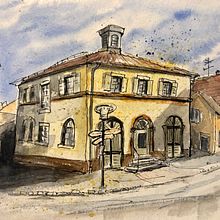 Mein Abschlussprojekt für den Kurs: Reiseskizzen in Aquarell: Fange deine Umgebung ein. Un proyecto de Ilustración tradicional, Pintura, Bocetado, Dibujo, Pintura a la acuarela, Ilustración arquitectónica y Sketchbook de Ute Schönerstedt - 06.02.2023