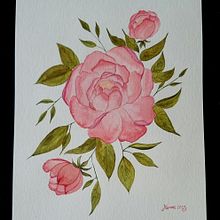 Water colour . Pintura em aquarela projeto de Nonna-Mari Riese - 06.02.2023