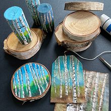 Painting Birches. Painting, and Design project by Ruby Silvious - 02.06.2023