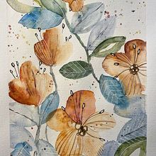 Mein Abschlussprojekt für den Kurs: Blumenkompositionen mit Aquarell: Verbinde dich mit der Natur. Traditional illustration, Painting, Watercolor Painting, and Botanical Illustration project by Carina Reinisch - 02.06.2023