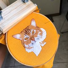 Meu projeto do curso: Retratos bordados de pet: pintura com linha. Embroider, Naturalistic Illustration, and Textile Design project by cylla0192 - 01.05.2023