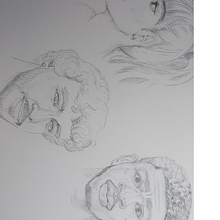 Mi proyecto del curso: Sketchbook de retrato: explora el rostro humano. Un projet de Esquisse , Dessin, Dessin de portrait, Dessin artistique , et Carnet de croquis de María de los Ángeles Barría González - 06.02.2023