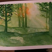 Mein Abschlussprojekt für den Kurs: Verträumte Aquarell-Landschaften: Halte Licht fest. Projekt z dziedziny  Malarstwo i Malowanie akwarelą użytkownika Judith - 06.02.2023