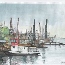 Mi proyecto del curso: Pintura en acuarela de paisajes marinos. Un proyecto de Pintura, Pintura a la acuarela, Ilustración naturalista				 e Ilustración tradicional de Pablo Fernando Loyola - 07.02.2023