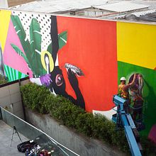 Mural "Natureza Hipotecada". Un progetto di Illustrazione tradizionale, Architettura, Belle arti, Collage e Street Art di Manuela Eichner - 07.02.2023
