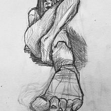 D.A: Cuerpo humano y escorzo. Traditional illustration project by Carla Sancho Medina - 02.07.2023