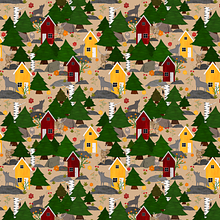 My project: Scandinavian pattern. Un progetto di Illustrazione tradizionale, Pattern design, Disegno, Illustrazione digitale e Illustrazione botanica di info_ml - 07.02.2023