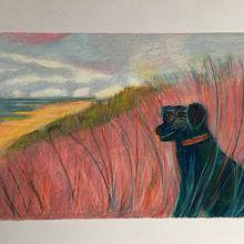 Mon projet du cours : Dessin de paysage aux pastels : jouez avec la lumière. Traditional illustration, Fine Arts, Pencil Drawing, Drawing, and Artistic Drawing project by Fabienne Vanderputten - 02.07.2023