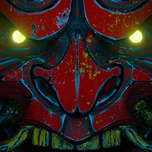 ONI-MECHA. 3D, 3D Modeling, 3D Character Design, 3D Design, Character Design, and Concept Art project by Camilo Urrea - 02.07.2023