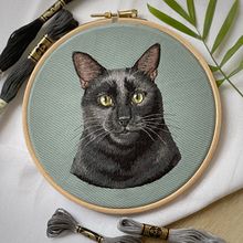 Mój projekt z kursu: Wyszywane portrety zwierząt: maluj igłą i nitką. Embroider, Naturalistic Illustration, and Textile Design project by kalezner - 02.07.2023