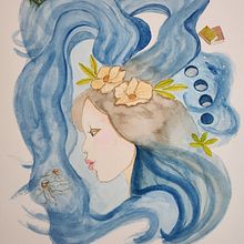 Mi proyecto del curso: Técnicas de acuarela para ilustraciones de ensueño. Traditional illustration, Drawing, Watercolor Painting, and Editorial Illustration project by mari carmen Gómez - 02.07.2023