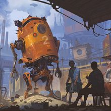 Enchulando el Bot. Un proyecto de Ilustración tradicional, Concept Art y Pintura digital de Alejandro Burdisio - 07.02.2023