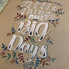 My project for course:  Intro to Hand-Lettering for Inspirational Quotes. T, pograph, Calligraph, Lettering, T, pograph, Design, H, and Lettering project by Marsha Pellegrino - 02.07.2023