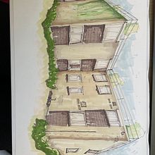 My project for course: Expressive Architectural Sketching with Colored Markers. Sketching, Drawing, Architectural Illustration, Sketchbook & Ink Illustration project by Samantha Kirk - 02.07.2023