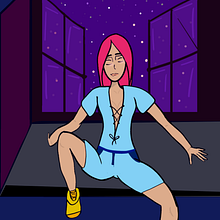 Mi proyecto del curso: Ilustración de personajes dinámicos (Mi O.c v.2022 vs v.2023). Projekt z dziedziny Trad, c, jna ilustracja, Projektowanie postaci, Komiks, Kreat, wność,  R, sunek, R, sunek c, frow i Manga użytkownika Osiris Berbesia - 08.02.2023