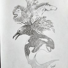 Representações da fauna. Un projet de Dessin au cra, on , et Conception d'affiches de Ismael Correia - 08.02.2023