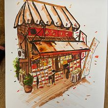 My project for course: Expressive Architectural Sketching with Colored Markers . Schițe, Desen, Ilustrație arhitecturală, Caiet de schițe & Ilustrație cu cerneală de masa_petan - 02.08.2023