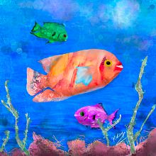 Mon projet du cours :  Illustration d'animaux expressifs et colorés sur Photoshop. Traditional illustration, and Digital Illustration project by Karine - 02.05.2023