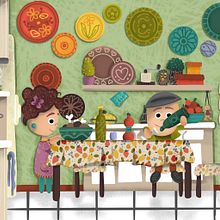 Family holiday. Projekt z dziedziny  R, sunek, Trad, c i jna ilustracja użytkownika Angelica Pellegrino - 17.12.2022