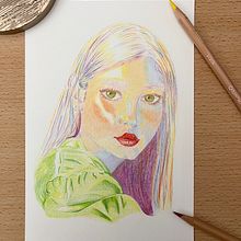 My project for course: Vibrant Portrait Drawing with Colored Pencils. Drawing, Portrait Drawing, Sketchbook, and Colored Pencil Drawing project by aremmydi - 02.07.2023