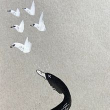 My project for course: Introduction to Children’s Illustration - The Ugly Duckling. Un projet de Illustration traditionnelle, Beaux Arts, Peinture, Dessin au cra, on, Dessin, Aquarelle, Illustration jeunesse, Narration et Illustration à l'encre de Mandy Steward - 05.02.2023