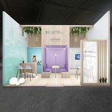 Stand Lipofoods. Un proyecto de Diseño, Publicidad, Diseño de interiores, Diseño interactivo, Diseño y creación de muebles					 de vicente salvador - 09.02.2023