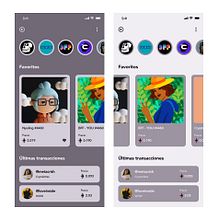 NFT transaction app concept. Un proyecto de UX / UI de natasuu - 14.12.2022