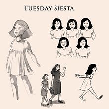 Tuesday Siesta - Character Design at TAFE Ein Projekt aus dem Bereich Design von Figuren und Traditionelle Illustration von Triz Avalon - 05.09.2021