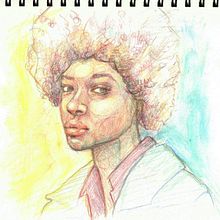 Mein Abschlussprojekt für den Kurs: Lebendiges Porträtzeichnen mit Buntstiften. Drawing, Portrait Drawing, Sketchbook, and Colored Pencil Drawing project by claudia_berlino - 02.08.2023