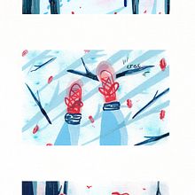 Mon projet du cours : Illustration de paysages narratifs au pochoir et à l’acrylique Ein Projekt aus dem Bereich Traditionelle Illustration, Malerei, Malerei mit Acr, l und Erzählung von Chloé Lvr - 09.02.2023