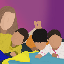Caricatura familiar. Projekt z dziedziny Tradycyjna ilustracja użytkownika Marta - 09.02.2023