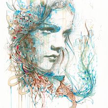 Painting in 100 stages and flipbook. Un proyecto de Ilustración tradicional, Artesanía, Fotografía y Animación de Carne Griffiths - 01.02.2023