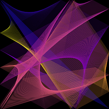 String Art: Proyecto de Codificación creativa: crea piezas visuales con JavaScript. Motion Graphics, Multimedia, and JavaScript project by Ricardo Miranda - 02.09.2023