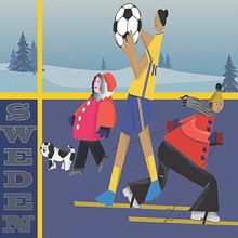 Illustration project based on Swedish people and activities. Traditional illustration, Character Design, Drawing, and Digital Illustration project by Mallika Pasarkar - 02.09.2023
