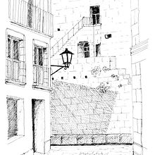 Urban Sketch. Traditional illustration project by Patricia Castro González - 02.09.2023