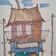 Casa . Sketching, Drawing, and Architecture project by Chantal Cerise - 02.01.2023